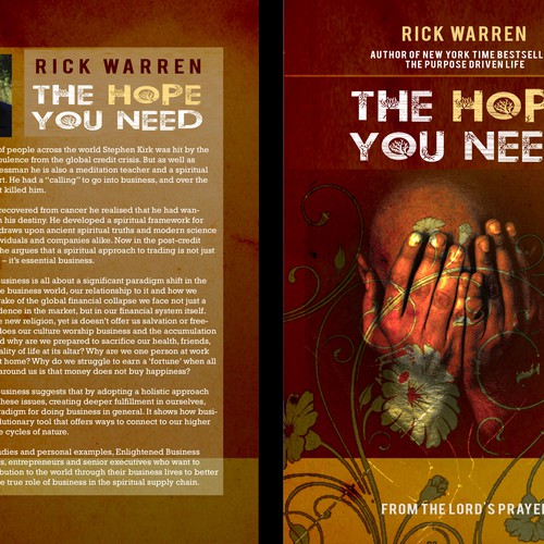 Design Rick Warren's New Book Cover Design réalisé par Giotablo