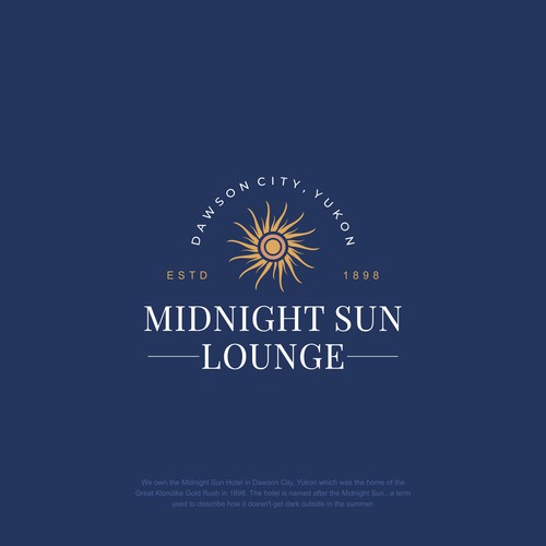 Midnight Sun Lounge logo for Dawson City, Yukon! Design by Vic People Studio