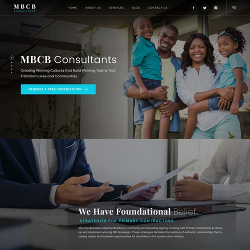 Diversity Equity and Inclusion Website for Consulting Firm Design by VirtuaLPainter