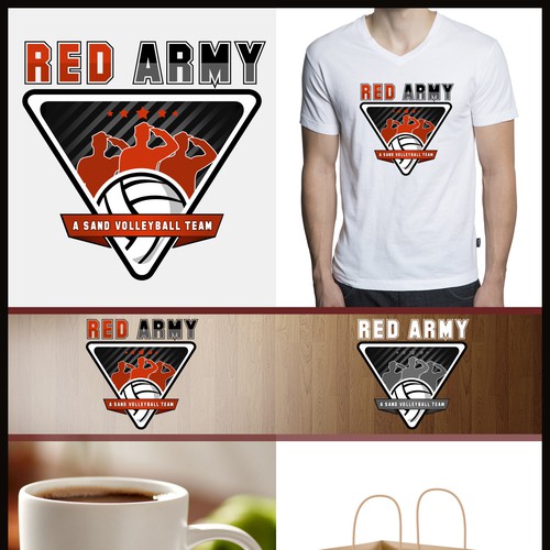 Create a cool, intense, captivating and intimidating logo for a Sports Team - RED ARMY Design by WebSky☁️