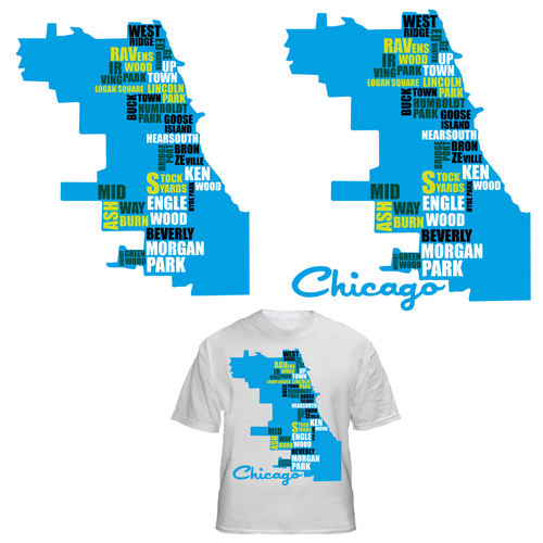 Chicago T-Shirt Design Design by BluRoc Designs