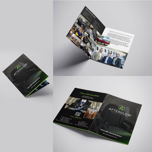 Striking Modern Brochure for Private Jet Owners Design by WecheIII