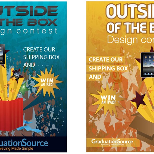 Help us create the Outside of The Box Design Contest for art students for GraduationSource.com  Design by cumabelajar