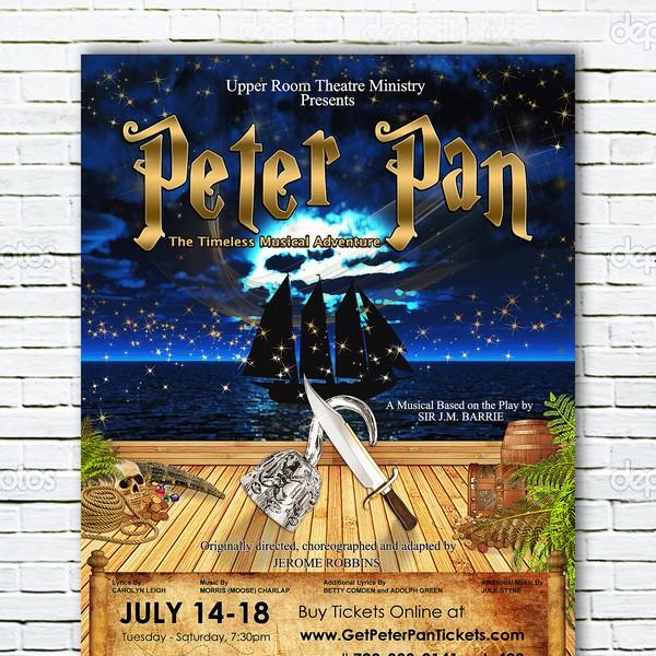 Design by TheBulgarian titled "Need Awesome Poster Design for New "PETER PAN" Musical Theater Production"