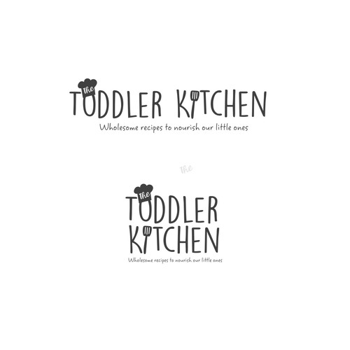 Fun logo for a food blog company focused on toddler and family nutrition and recipes. Design by meryofttheangels77