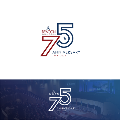 Beacon Baptist Church 75th anniversary logo Design by reymore.std