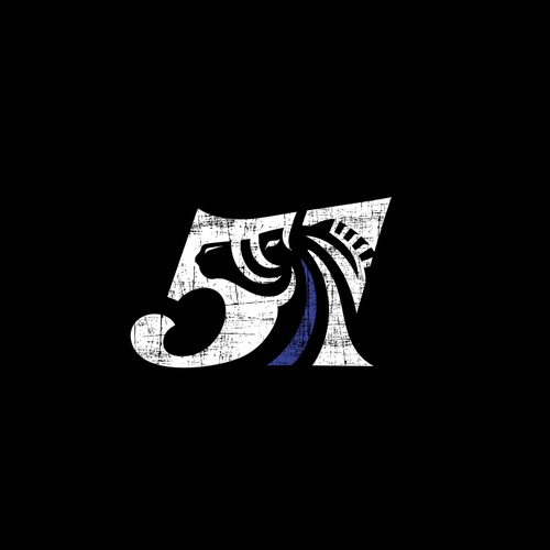 Edgy, Tough, Rugged, clothing Logo cleverly combining "Zebra" and "51" in a unique way. Design by JANTUNGHATI