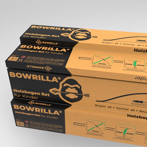 Create an unique craft / corrugated paper box packaging design for our new brand BOWRILLA® Design by Sasha Løft