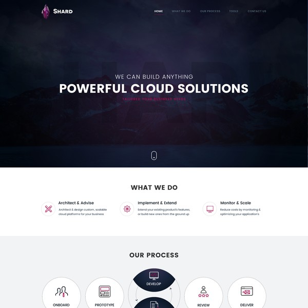 Design by Pixel © titled "Powerful Cloud solution"