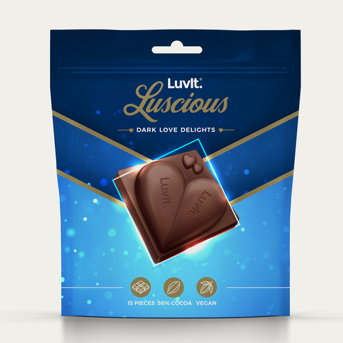 Design a standout label for a Premium Chocolate Homepack Réalisé par Zaineasca