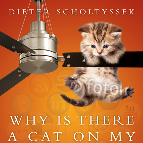Book Cover for "Why is there a Cat on my Ceiling Fan?" Design by line14