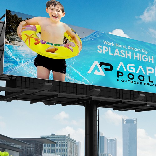 POOL AND OUTDOOR LIVING BILLBOARD DESIGN Design by Dvdezigns