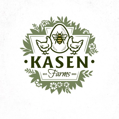 Logo design for small family farm that both dad and 7 year old daughter will love. Design by Alex Silvanovič