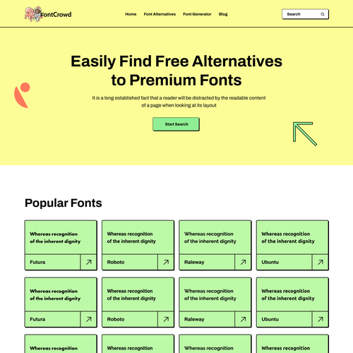 Web page design contest entry by Wybex