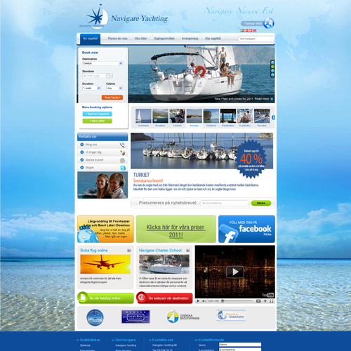 Help Navigare Yachting with a new website design Design por missabit