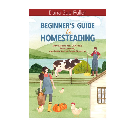 Elegant book cover needed for Homesteading Guide Réalisé par Margarette