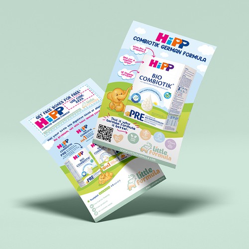 Baby Formula Flyer for a package insert campaign in the USA Design by AdryQ
