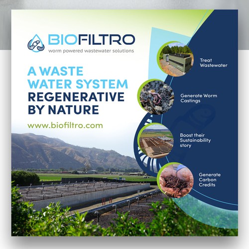 Design a Clean Trade Show Backdrop/Podium for a Regenerative Agriculture/Wastewater Company Design by Designbe