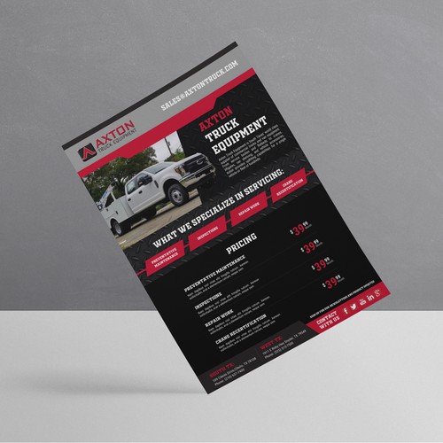 Need a flyer to introduce our new service department Design by Zarabrook