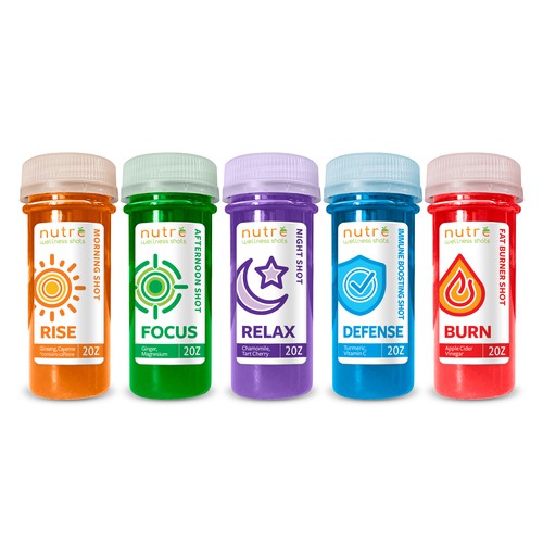 Small Wellness Shot Label! Design by imöeng