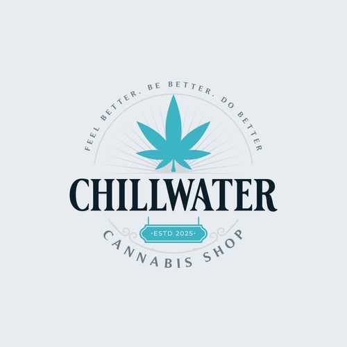 Chillwater Cannabis Shop Logo - Calm the Noise, Find Your Better Design by Dexterous™