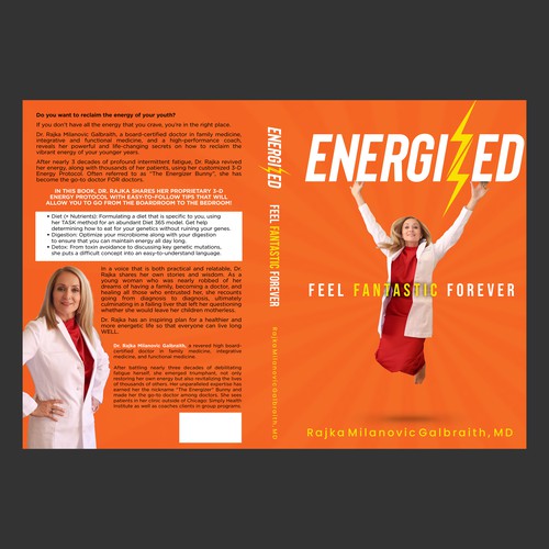 Design a New York Times Bestseller E-book and book cover for my book: Energized Design por digitalian