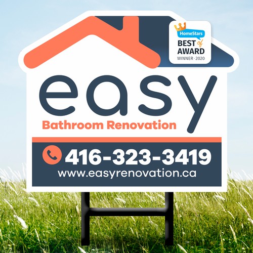 Easy Renovation Lawn Sign Design by Dzhafir