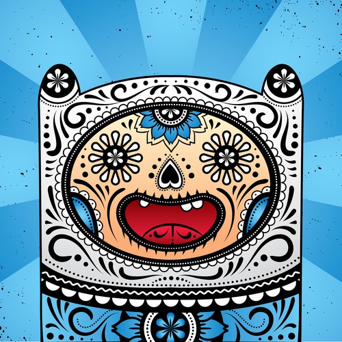 **ADVENTURE TIME SUGAR SKULL CALAVERA POSTERS!** Ontwerp door saidho