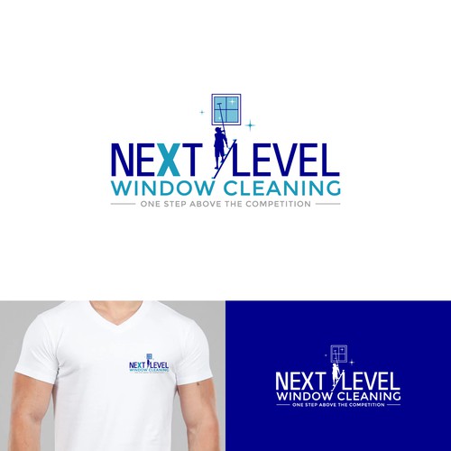 eye-catching window cleaning logo, appeals to homeowners. Design by Elite Craters