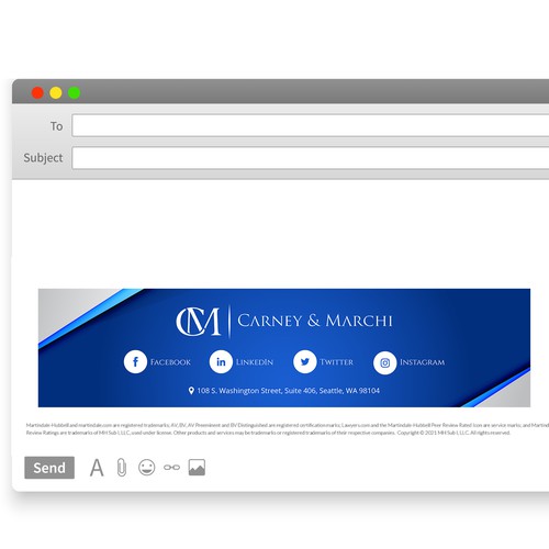 Signature Block for a Modern Law Office Design by Iconic Graphic