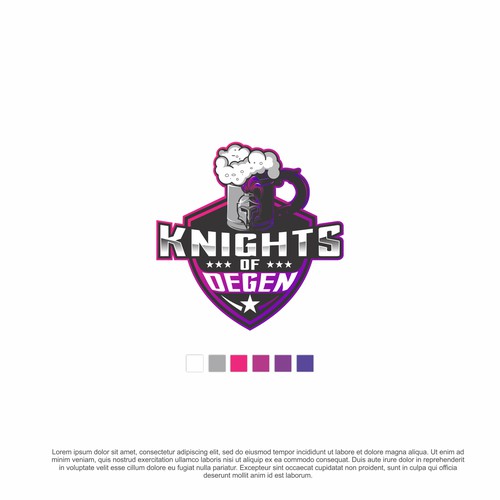 "Knights of Degen" Logo and Branding Design by Adiwinata