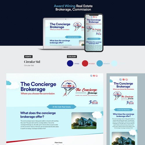 The concierge brokerage website Design réalisé par Timefortheweb