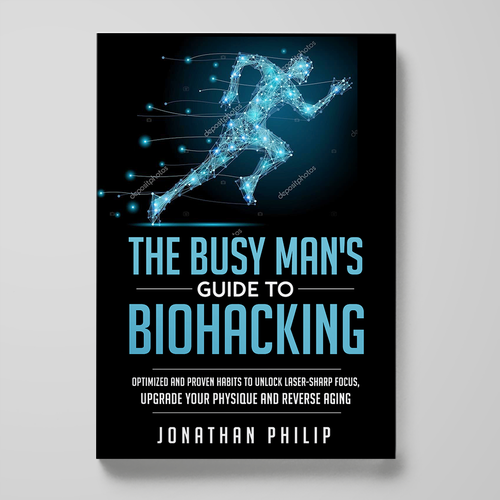 Exciting and unique book cover for mind, body, spirit and health optimization that appeals to men Design by Nitsua