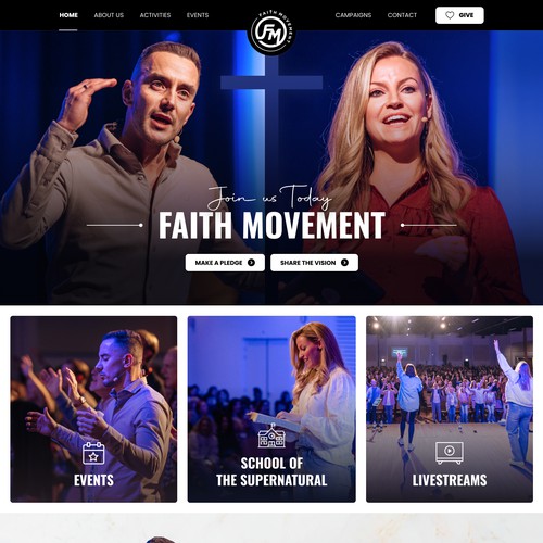 Designs | Design a attractive website for Faith Movement! Really clear ...