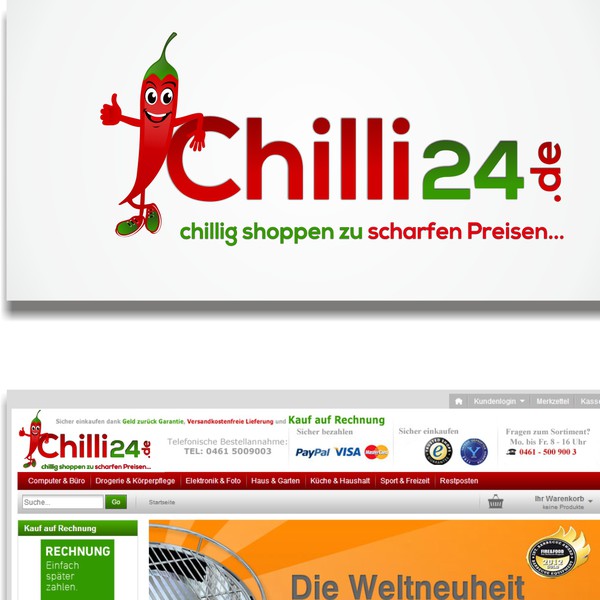 Design realizzato da Murtinelli intitolato "Chilli24.de"