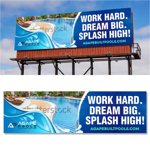 POOL AND OUTDOOR LIVING BILLBOARD DESIGN Design by e^design