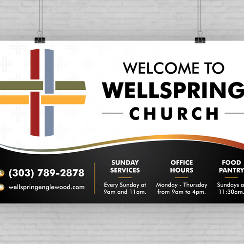 Signage Template for Modern Church in Colorado Ontwerp door vcreativecloud