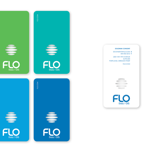 Business card design for Flo Data and GIS Design by 1302