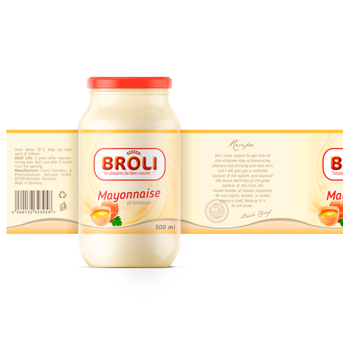 Broli mayonnaise needs a new look! | concours de Étiquette produit |  99designs