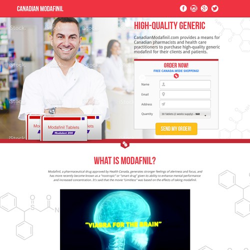 Create a professional landing page that sells a pharmaceutical drug to
health practitioners Design by jaysonc
