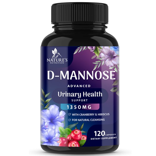 Colorful D-Mannose Design Needed for Nature's Nutrition Design by R O S H I N