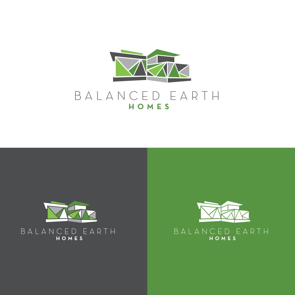 Balanced logo with the title 'Geometric logo for eco housing company'