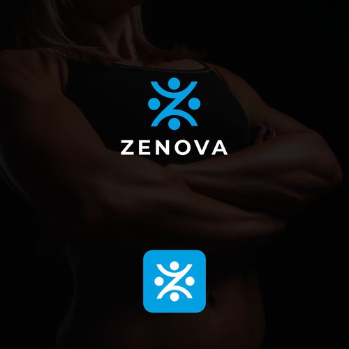 Zenova Logo: Revolutionary suite of health and wellness mobile apps Design by #JD™