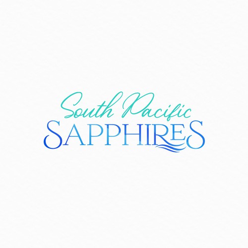 Logo for fine jewelry collection created with multi colored (Blue, Green, Parti) AUS sapphires Design by A. R.