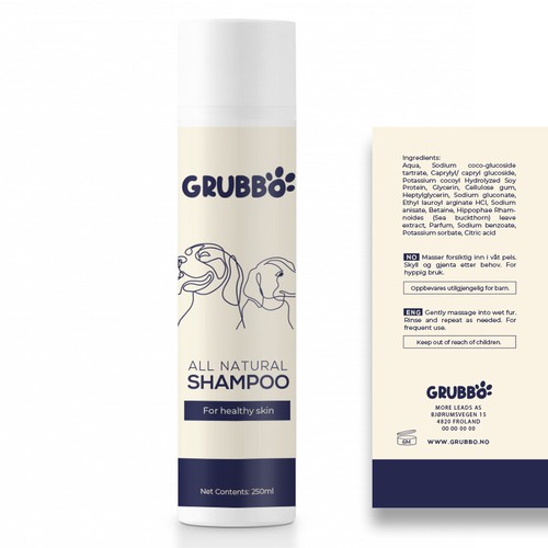 Design label for dog shampoo Design by intanamir