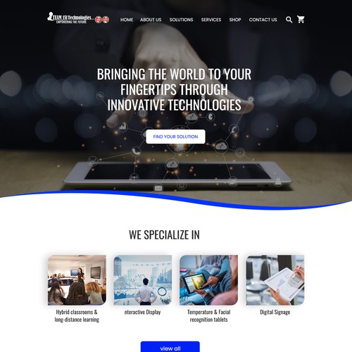 Technology Solutions Provider Website Design Framework Diseño de Jyotsna Dutta