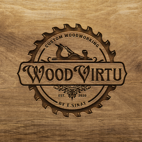 design a custom modern woodworking logo Design réalisé par >>Jelena<<