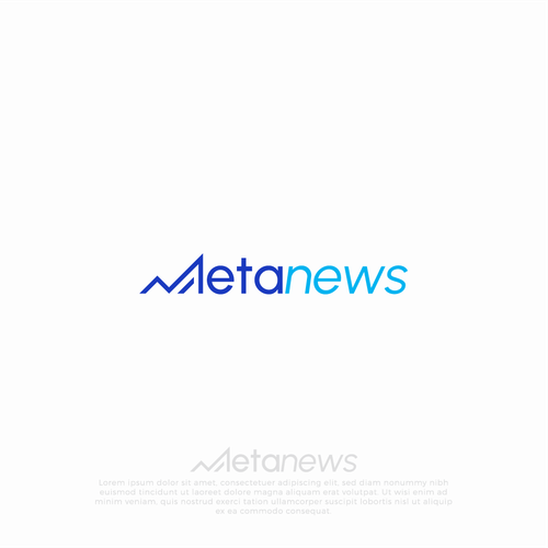 Design a logo for a web3 News platform called MetaNews Design by Facer99_BG