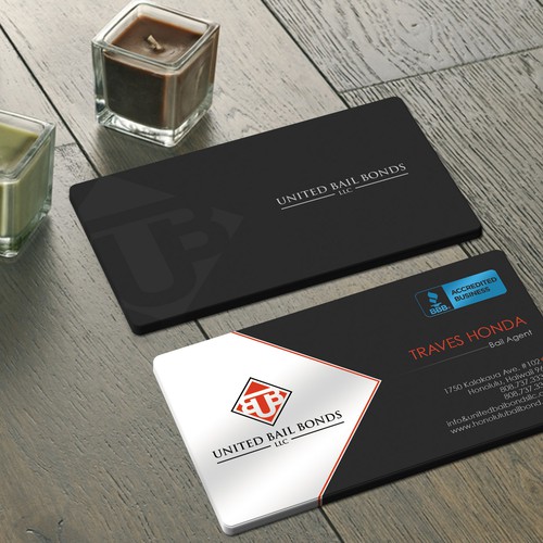 Creative eye catching business card design for bail bonds company Design by Azzedine D