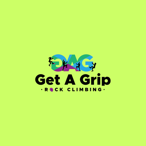 Get A Grip! Rock Climbing logo design デザイン by mmkdesign